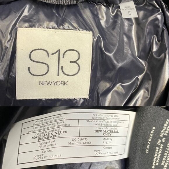 NWT S13 Chalet Puffer Coat Belt & Faux Fur Hood Women Size Small - Picture 7 of 9